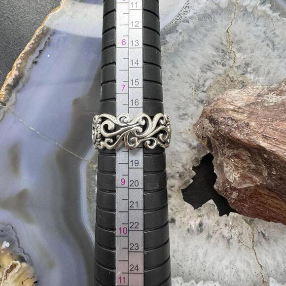 Carolyn Pollack Sterling Oval Opal Decorated Ring For Women with Size Variety - Picture 10 of 10